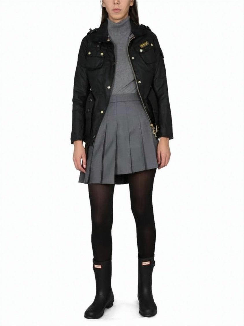 Barbour Belted Black Cotton Barbour Jacket