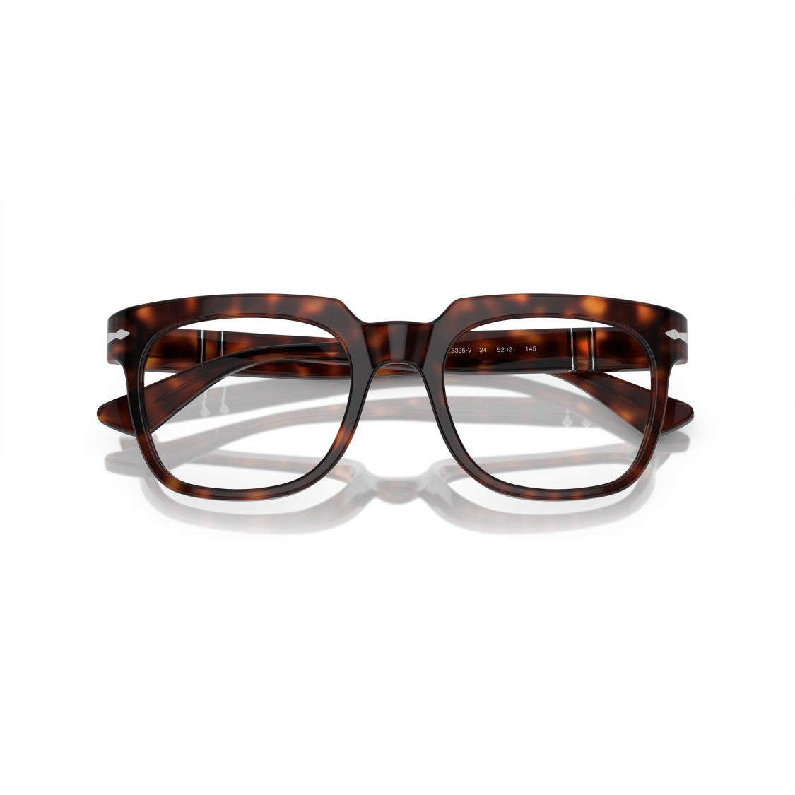 Persol 0Po3325v Square Frame Acetate Eyeglasses With Tortoiseshell Pattern