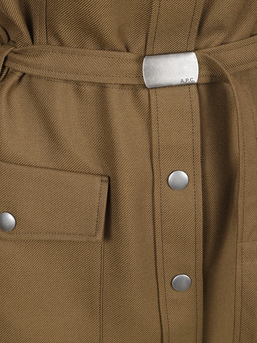 A.P.C. Structured Short Coat With Pointed Collar