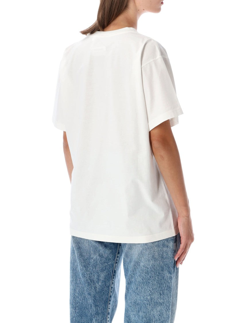 Mm6 By Maison Margiela Loose-Fit Cotton Jersey T-Shirt With Numeric Graphic