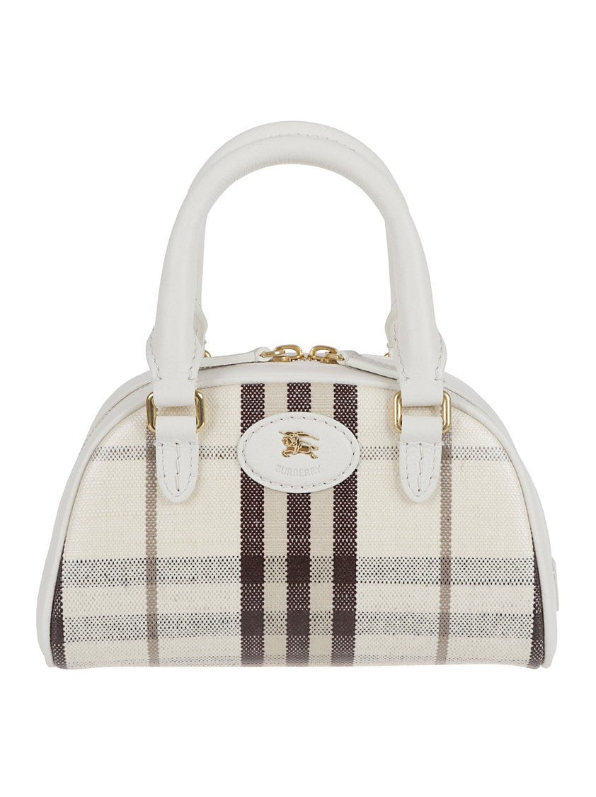 Burberry Highlands Small Top-Handle Bag In Check Pattern