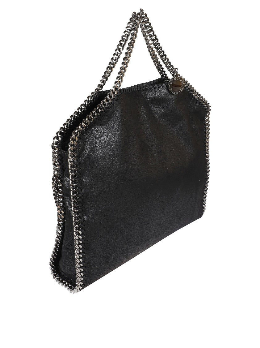 Stella Mccartney Structured Black Bag With Chain Trim