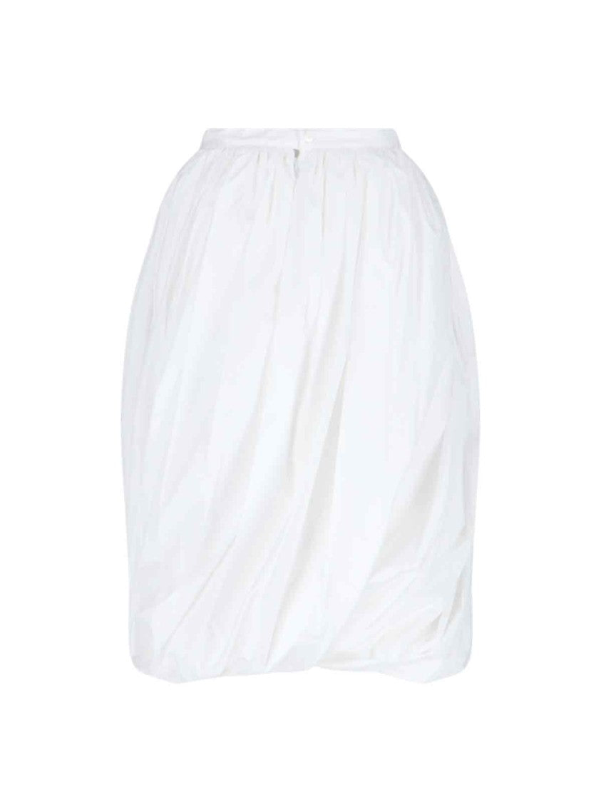 Marni Balloon Midi Skirt – White