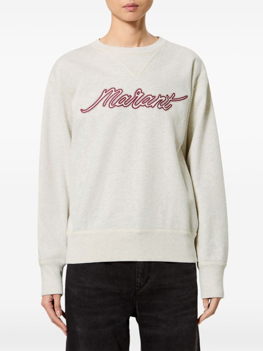 Isabel Marant Étoile Grey Relaxed Fit Embroidered Logo Sweater