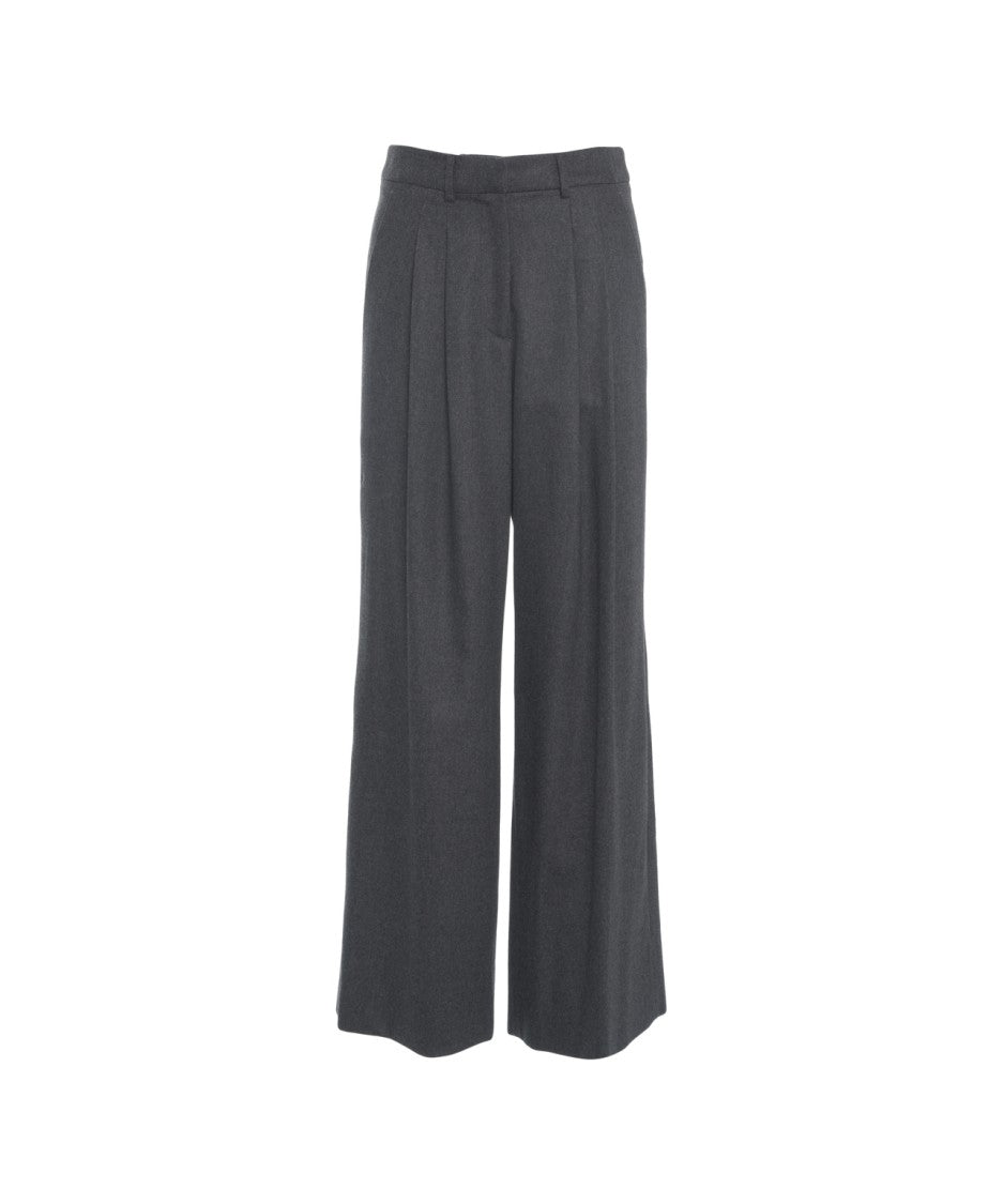 Pt Torino Pleated Wide-Leg Trousers With High Waist And Tailored Finish