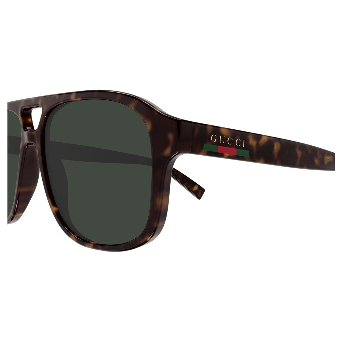 Gucci Rectangular Tortoiseshell Sunglasses With Refined Logo Accents