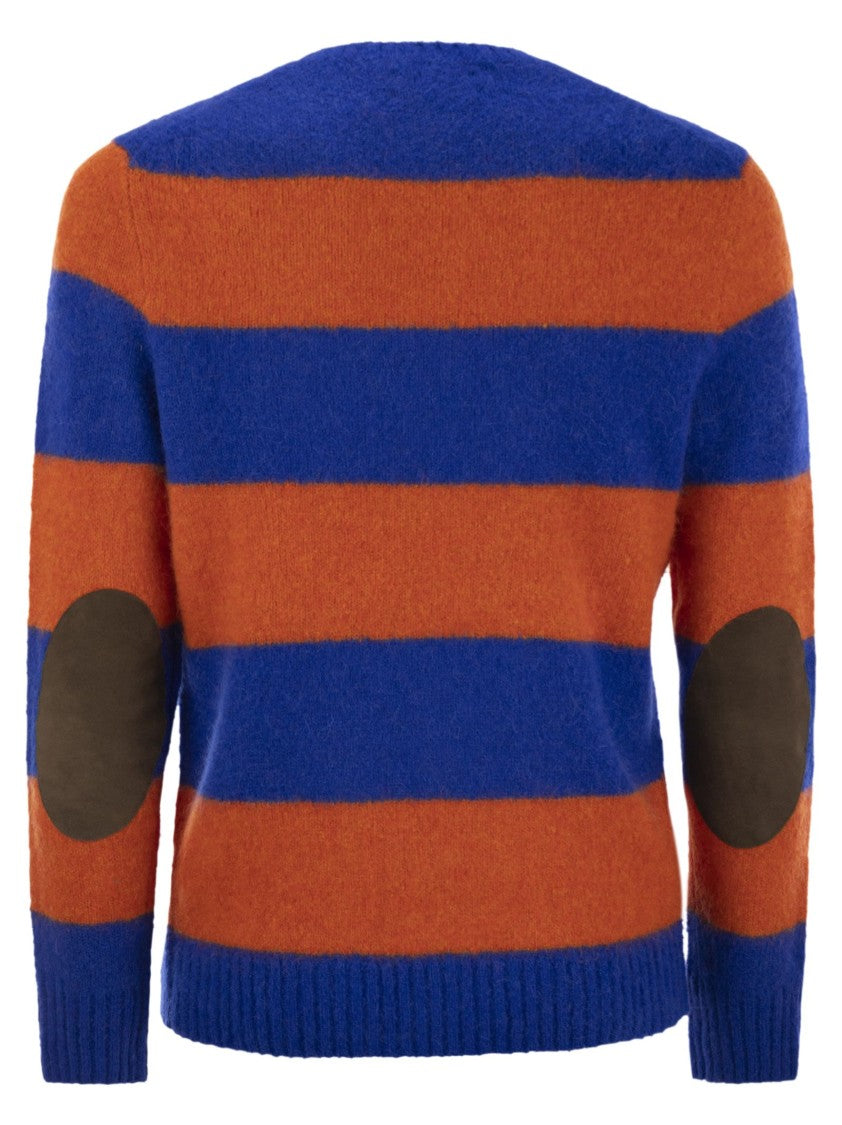 Polo Ralph Lauren Striped Jersey With Suede Patches