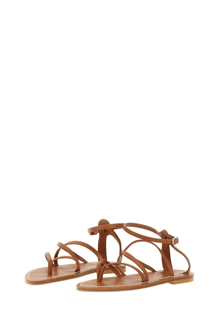 K Jacques St Tropez Brown Epicure Leather Thong Sandals