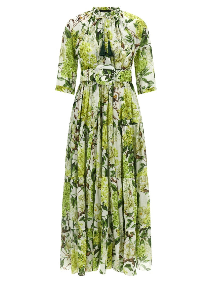 Samantha Sung Eden' Long Dress In Cotton Muslin