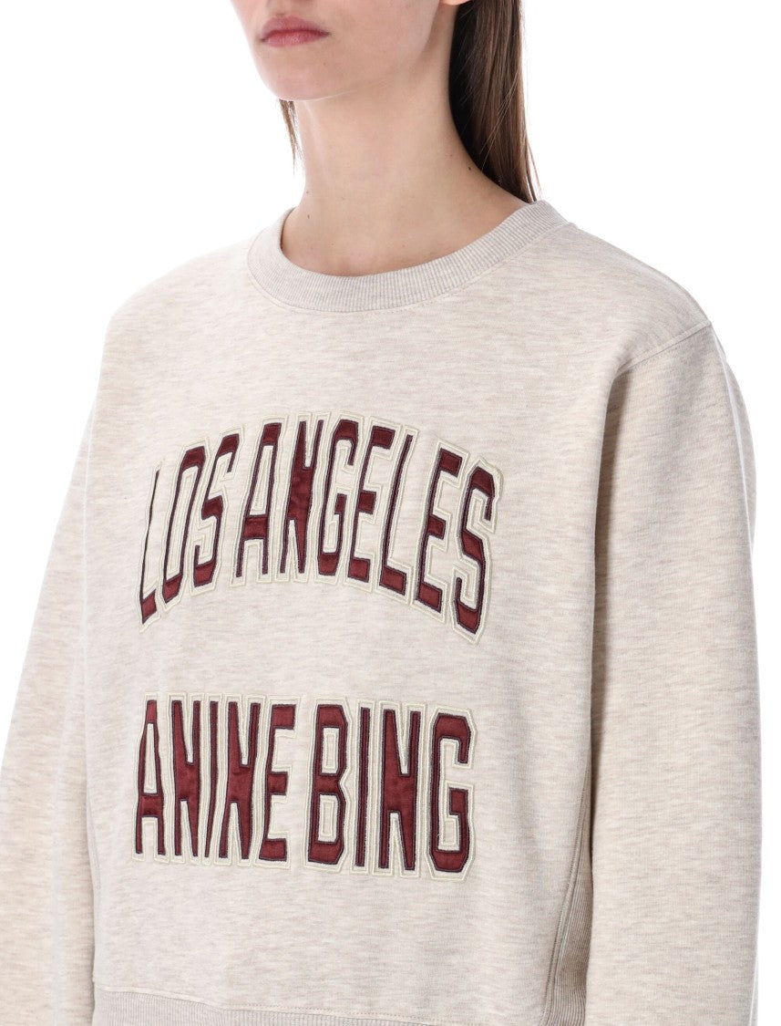 Anine Bing Harry Shrunken Black Sweatshirt