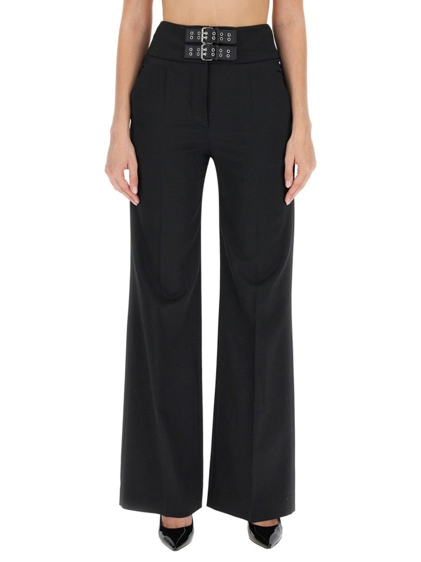 Moschino High-Waisted Pants With Straps And Back Pockets
