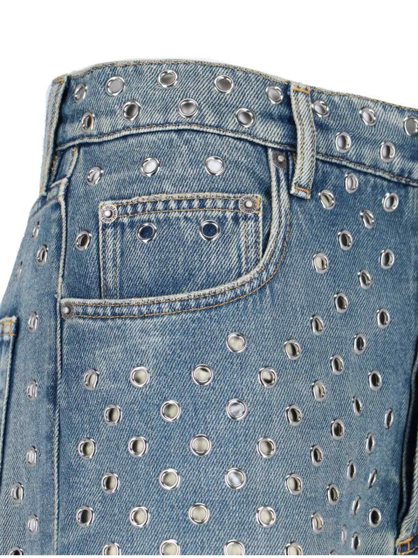 Golden Goose Distressed Blue High-waisted Jeans