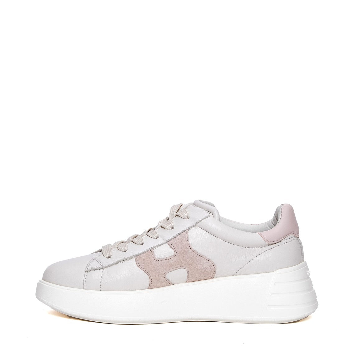 Hogan Rebel Leather White H Pink Sneakers