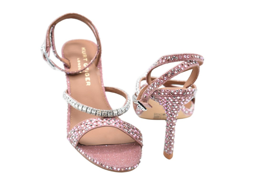 Kurt Geiger Rhinestone-Embellished Stiletto Sandals With Intricate Design