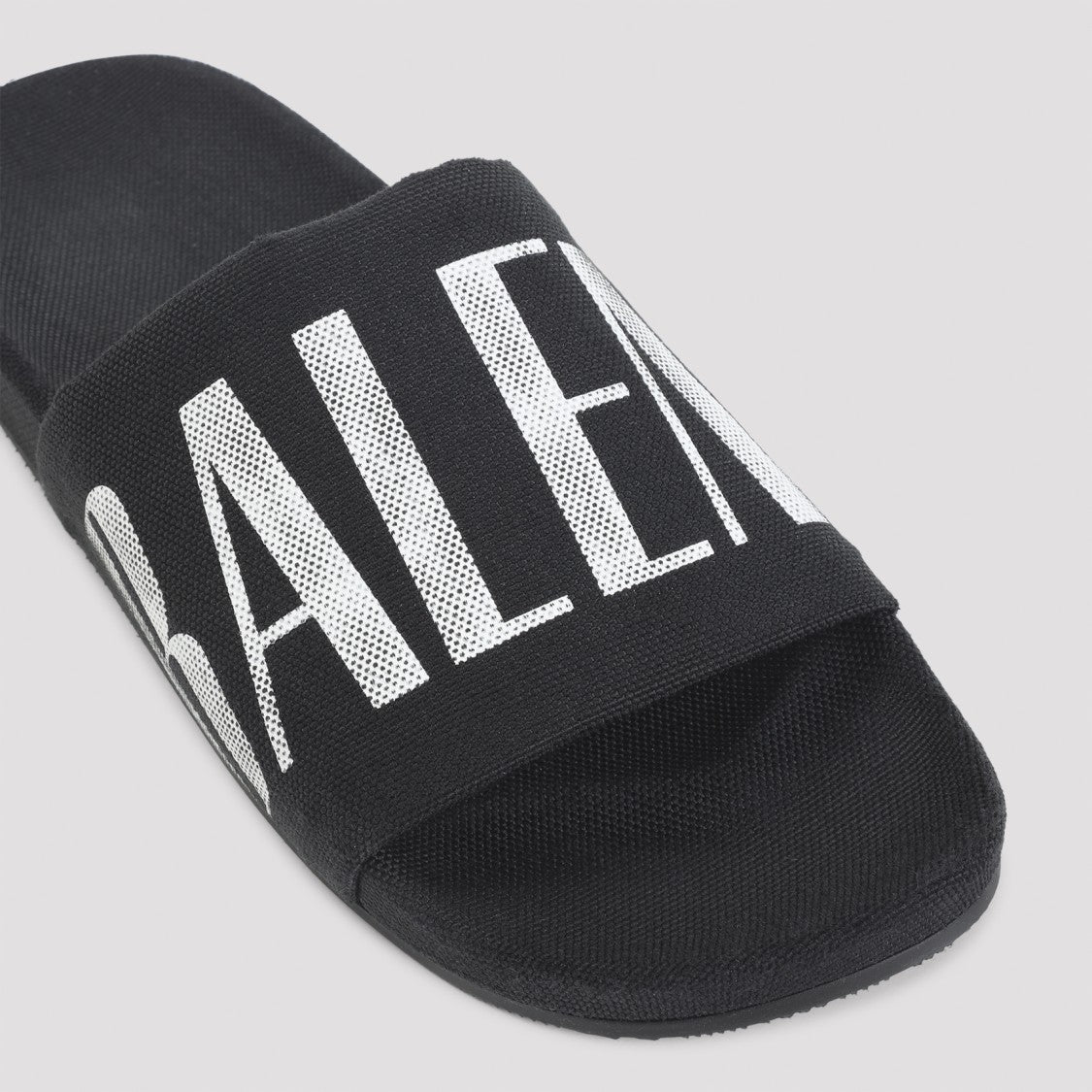 Balenciaga Furry Black Cotton Sandals