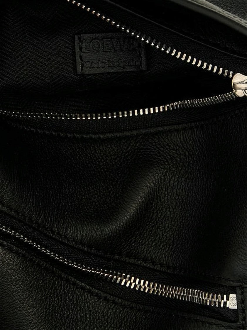 Loewe Sleek Structured Crossbody Bag With Geometric Design And Embossed Details
