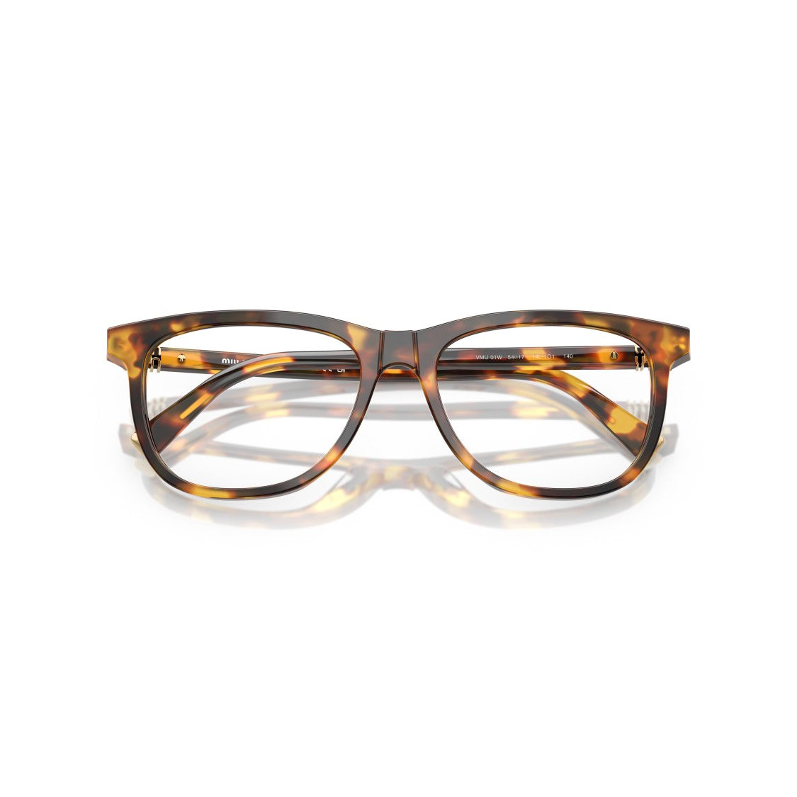 Miu Miu 0Mu 01Wv Tortoiseshell Square-Frame Eyeglasses