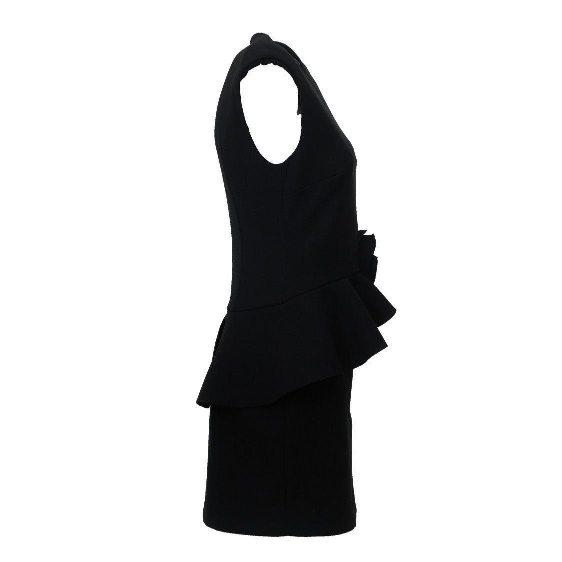 Rotate Black Malo Rose Ruffled Waist Mini Dress