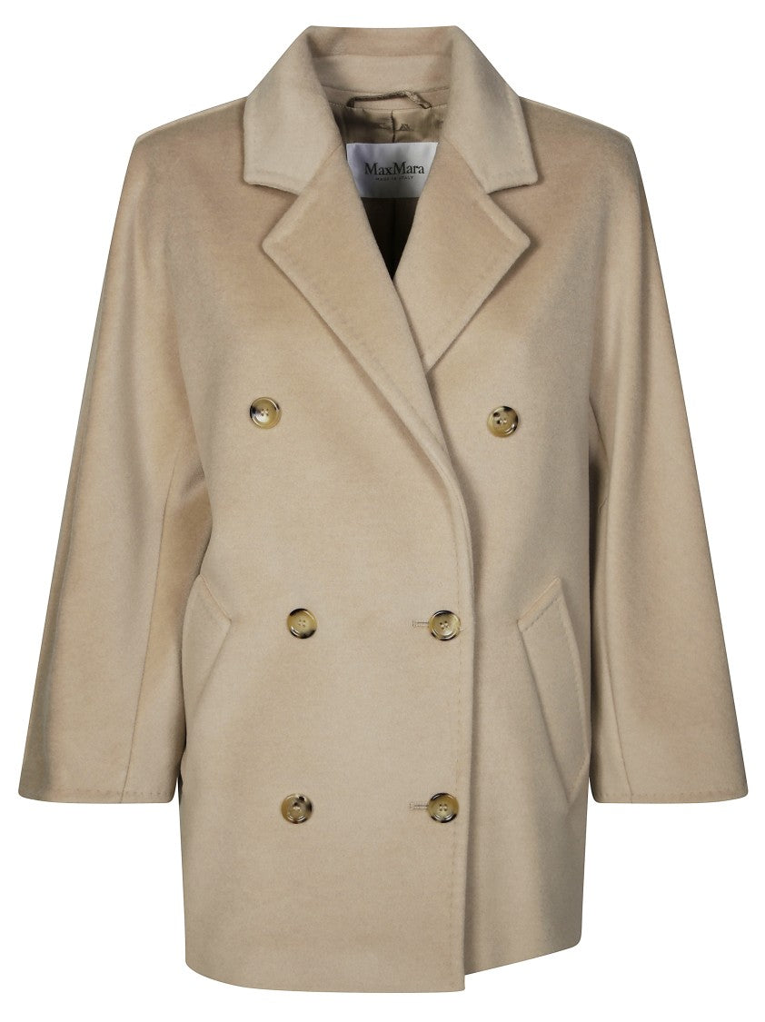 Max Mara Double-Breasted Short Coat With Boxy Silhouette