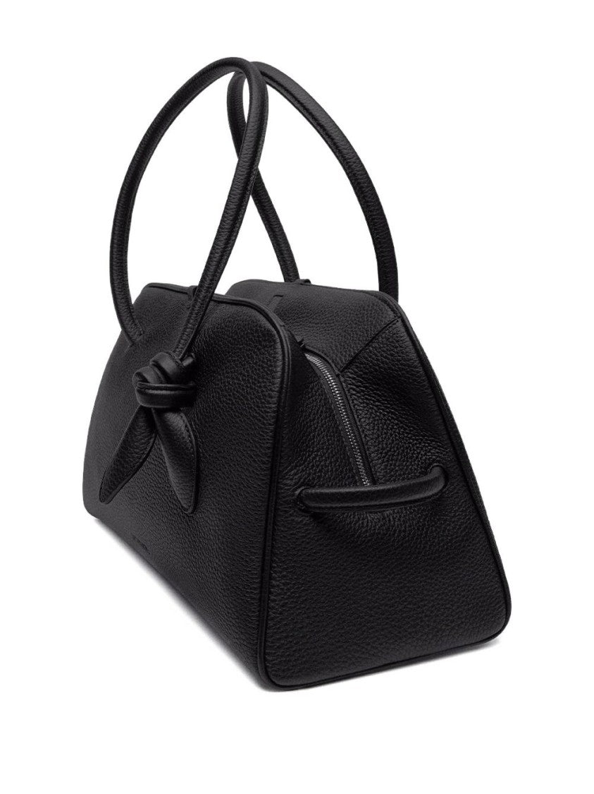 Jacquemus Black Pebbled Texture Knot Silk Bag