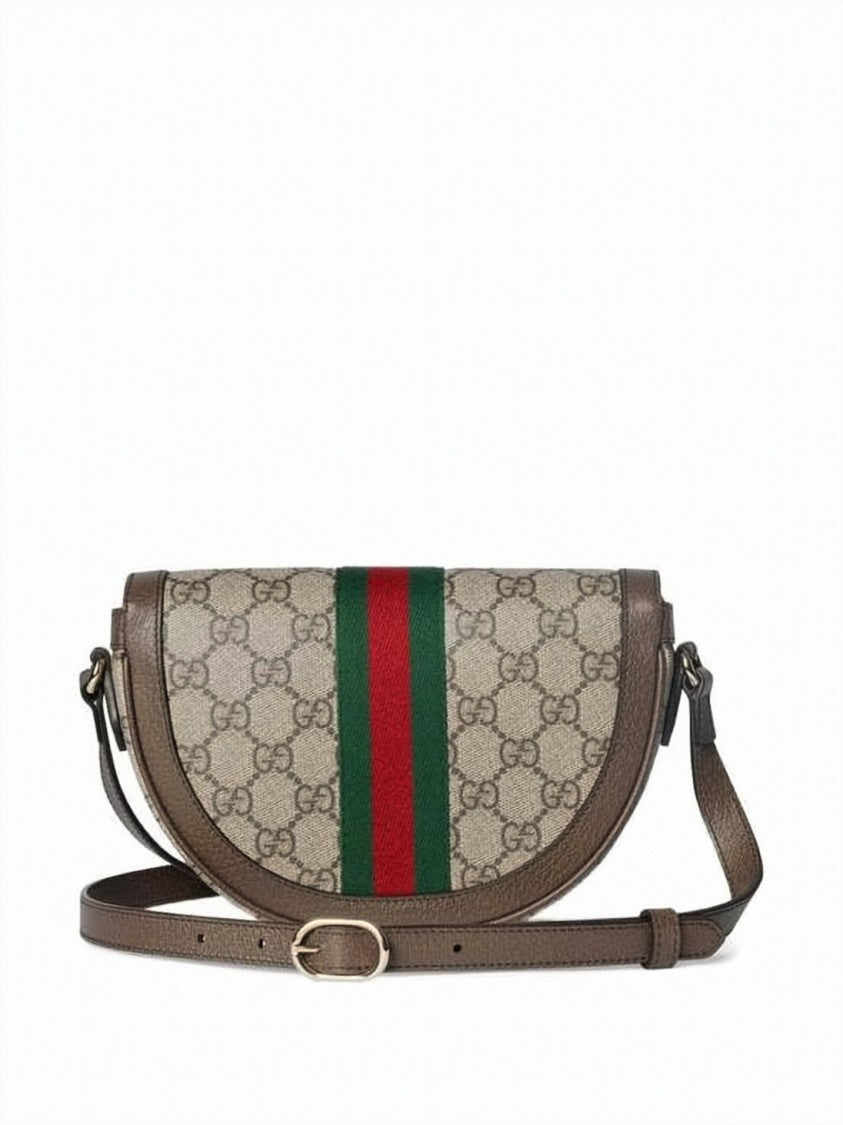 Gucci Semi-Circular Monogram Canvas Crossbody Bag