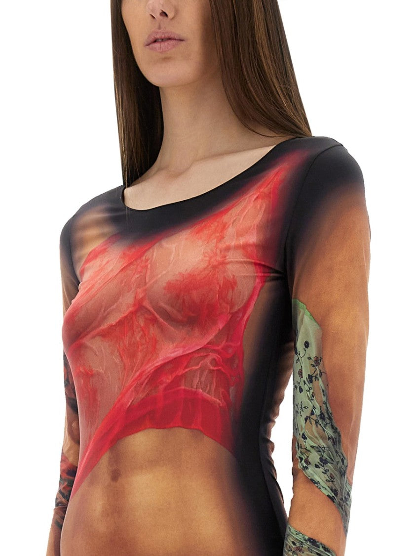 Marine Serre "Statues" Long Dress