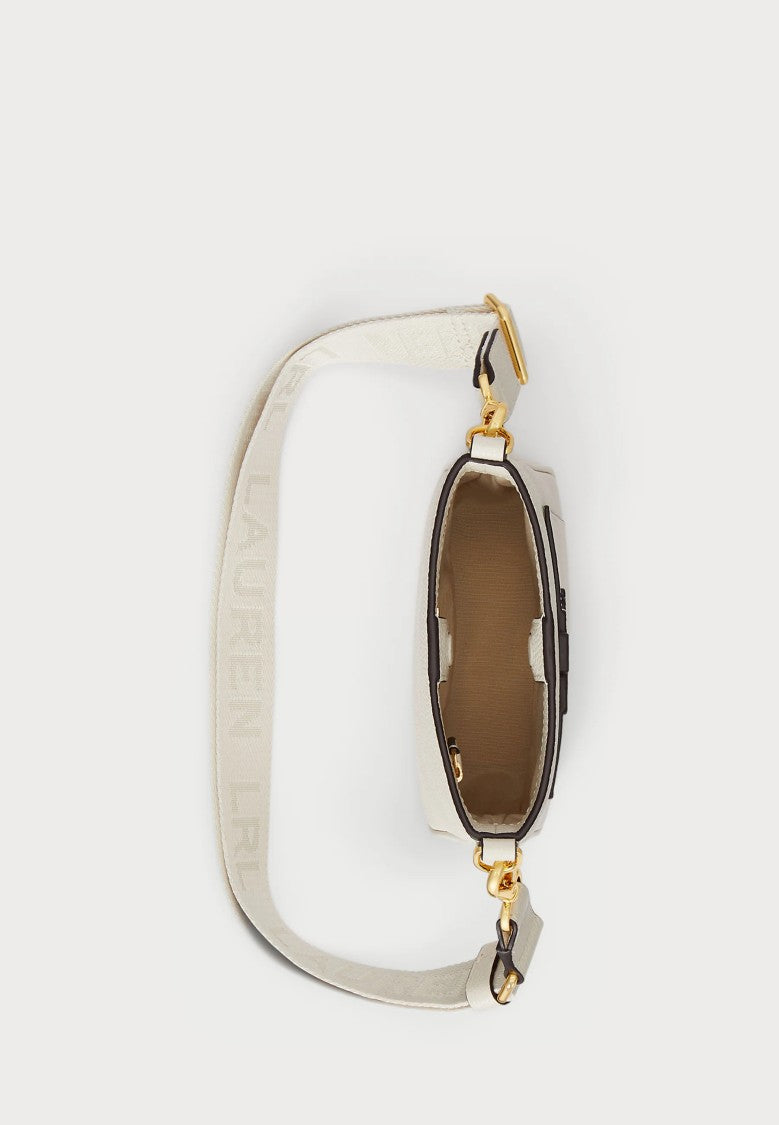 Lauren Ralph Lauren White Cmryn Small Rattan Crossbody Bag