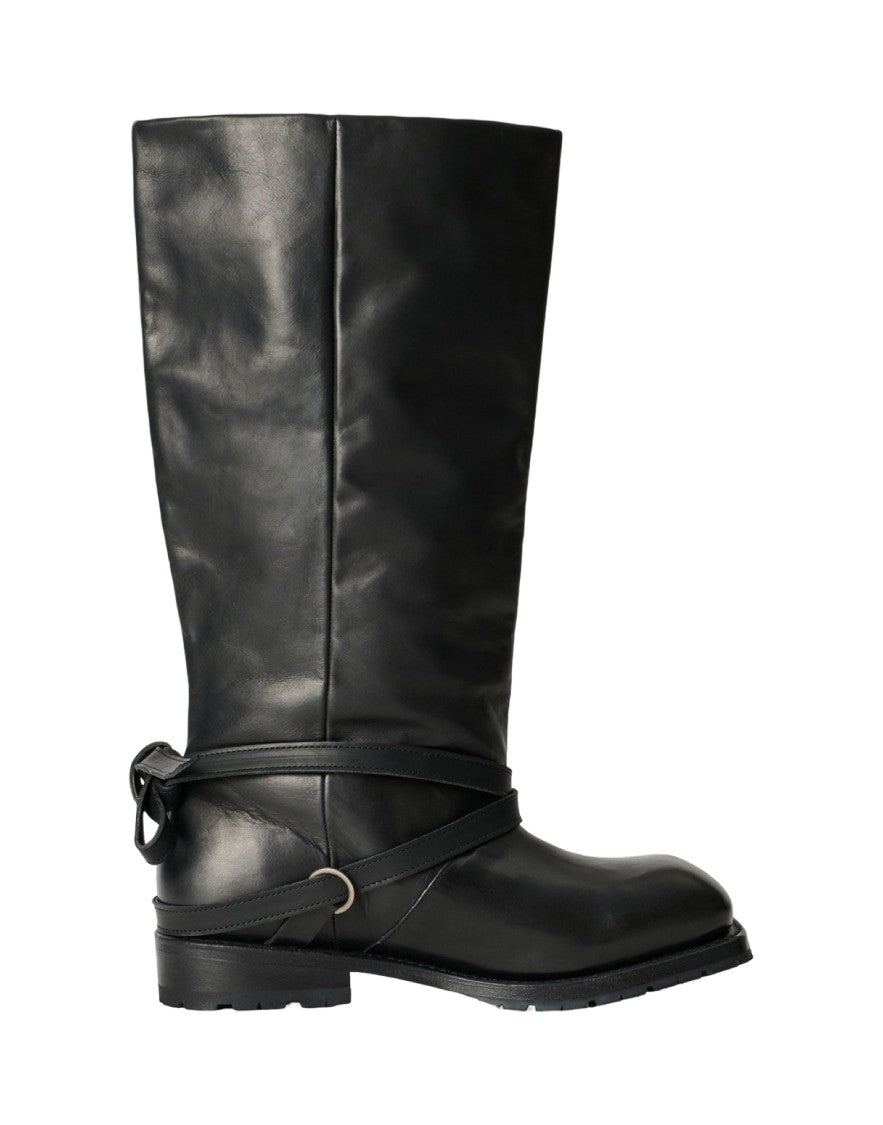 Our Legacy Mid-Calf High Engine Boots With Leather Finish