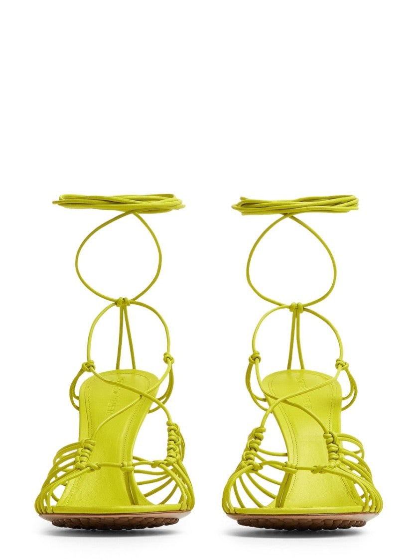 Bottega Veneta Refined High Heel Leather Sandal With Minimalist Design