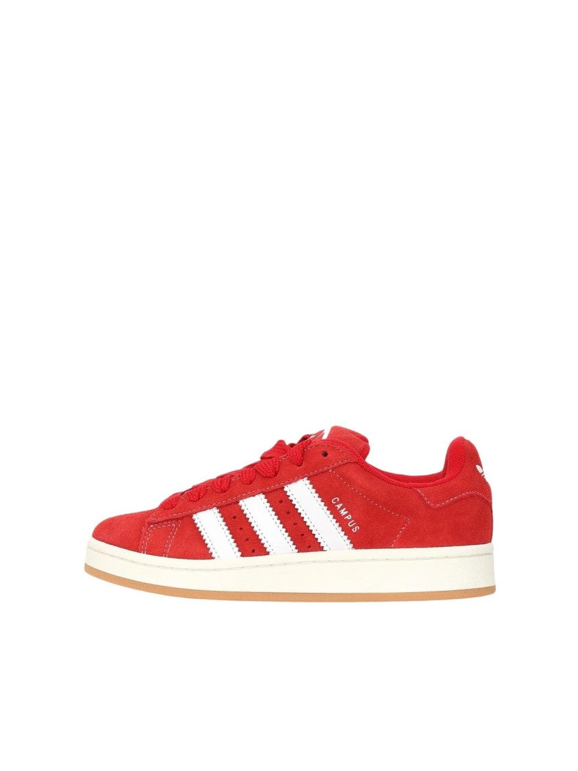 Adidas Red Low-Top Suede Sneakers