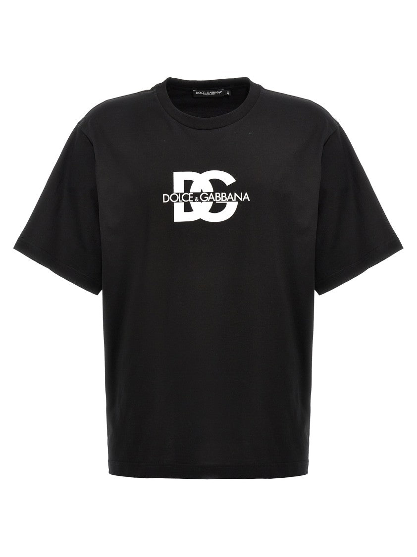 Dolce & Gabbana Crewneck T-Shirt With Bold Logo Print