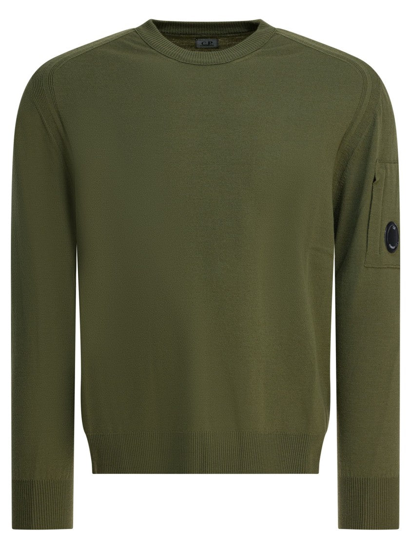 C.P. Company Crewneck Knit Sweater With Utilitarian Patch Detail