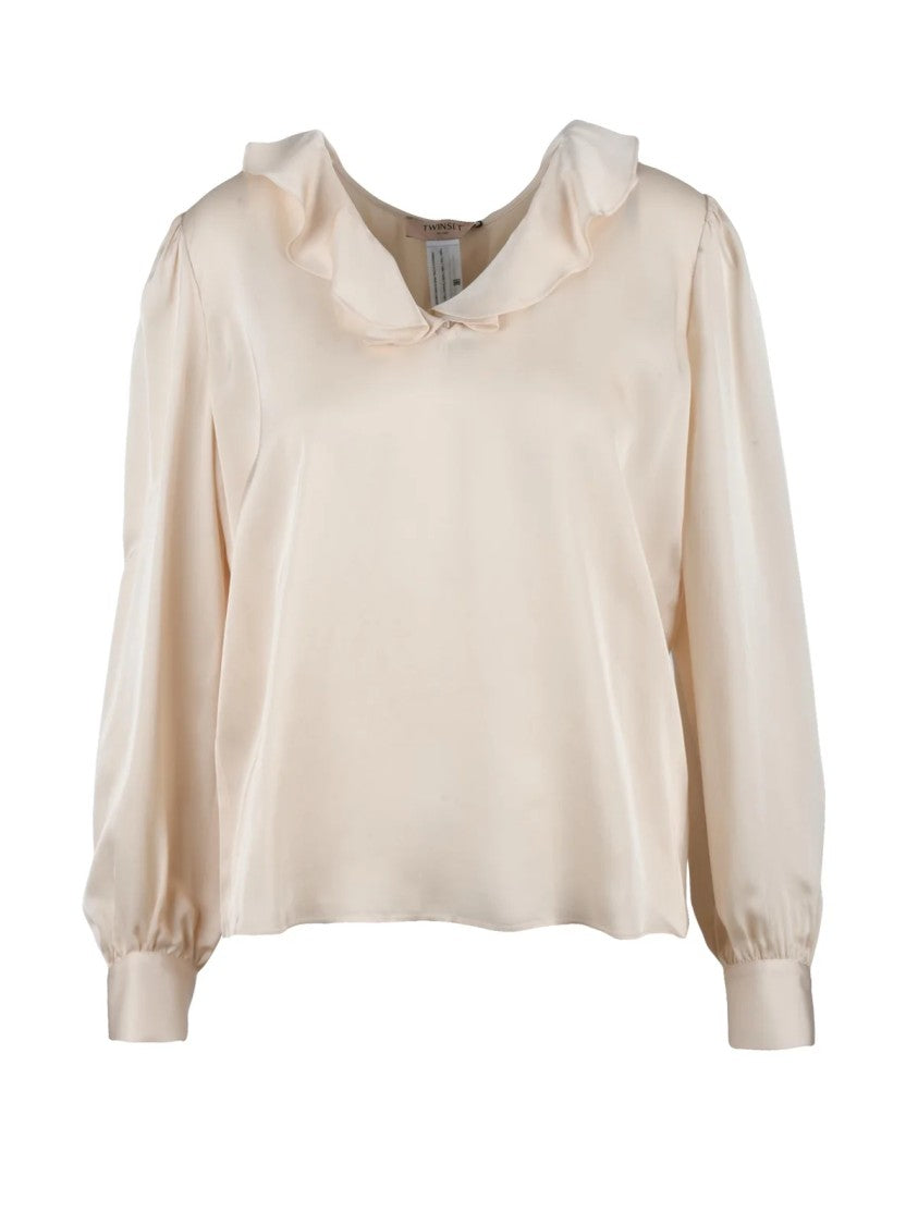 Twin-Set Beige Acetate Viscose Women's Blouse