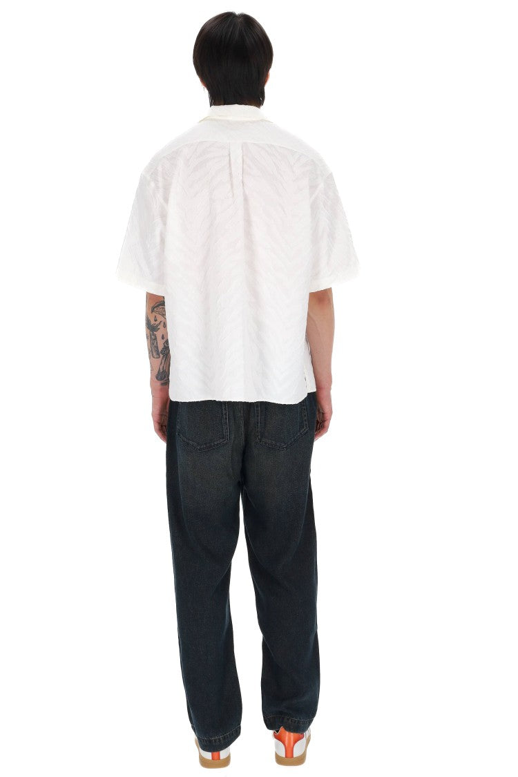 Kenzo Tiger Hawaiian Jacquard Cotton Casual Shirt
