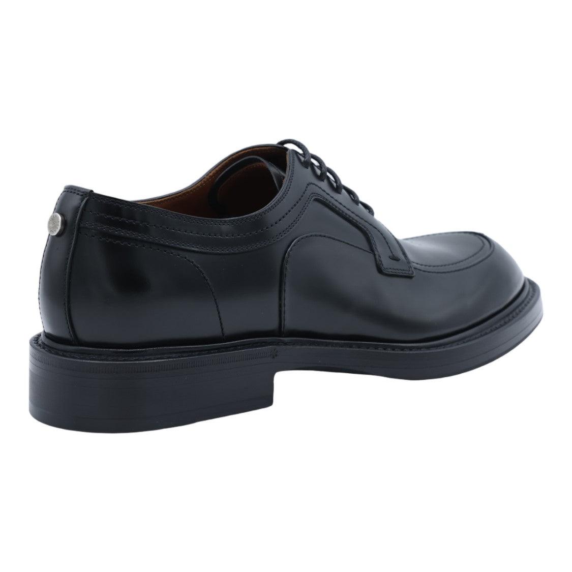 Dolce & Gabbana Polished Black Leather Flat Lace-Up Shoes