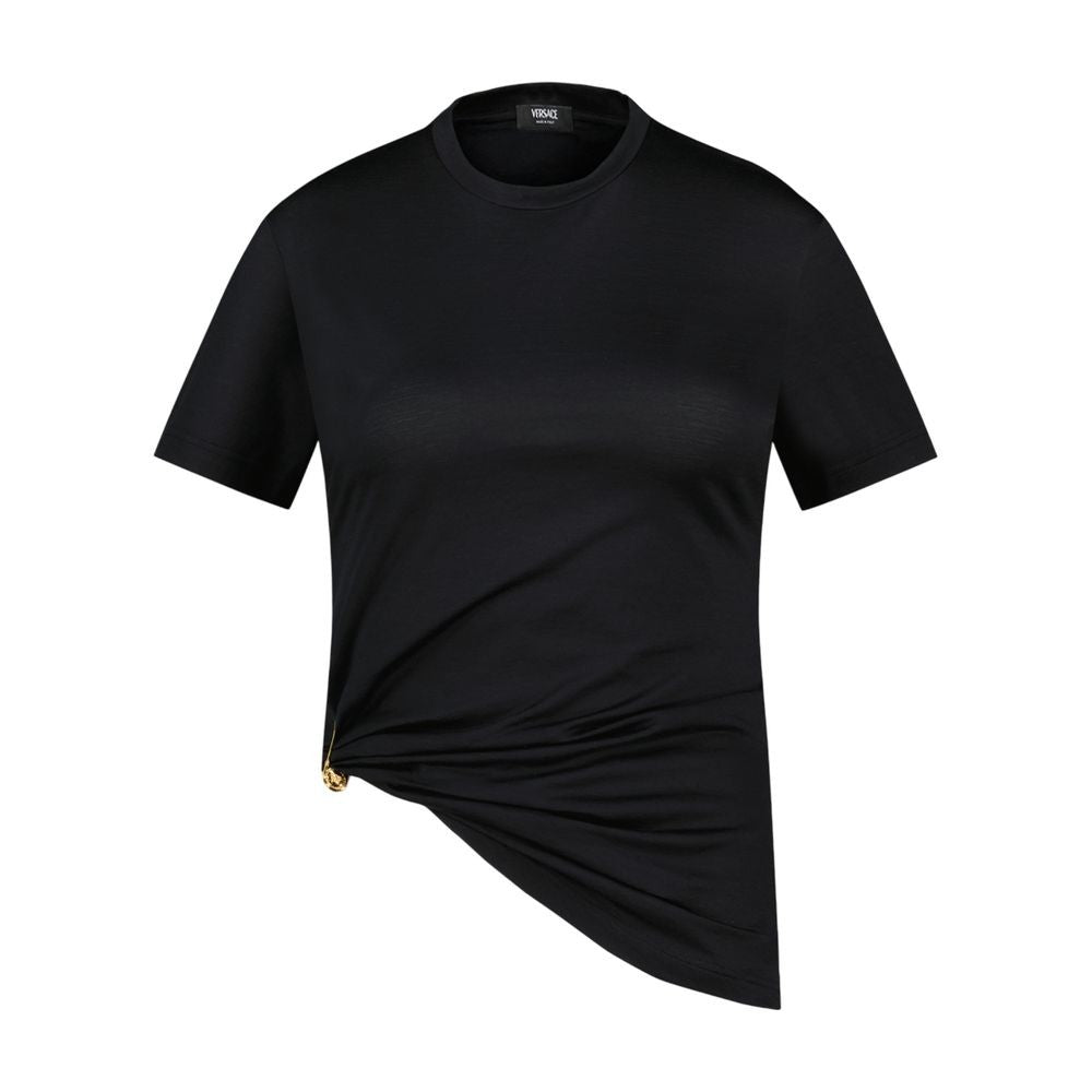 Versace Logo T Shirt - Cotton - Black