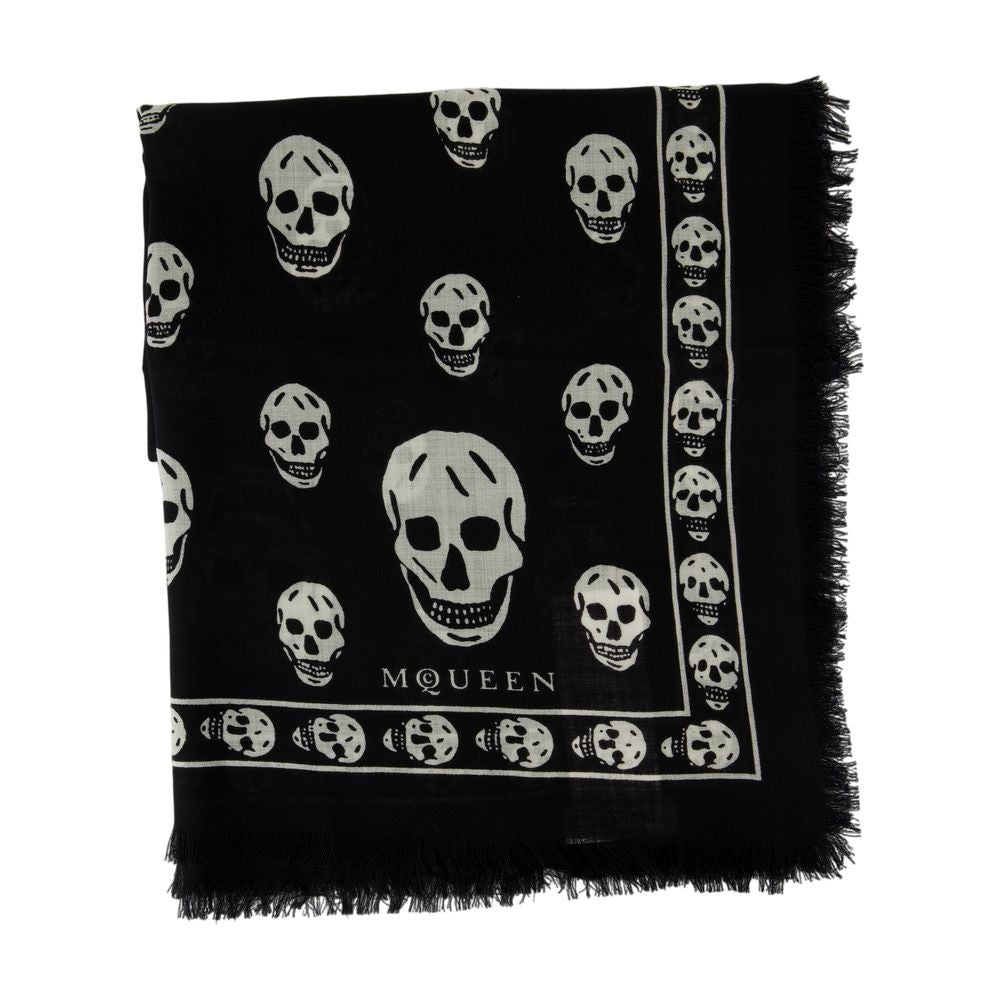Alexander Mcqueen Skull Scarf - Silk - Black