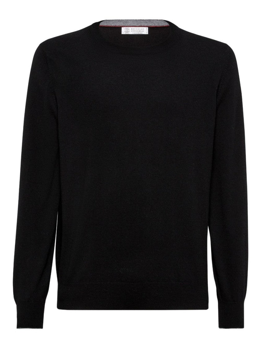 Brunello Cucinelli Round Neckline Black Sweater