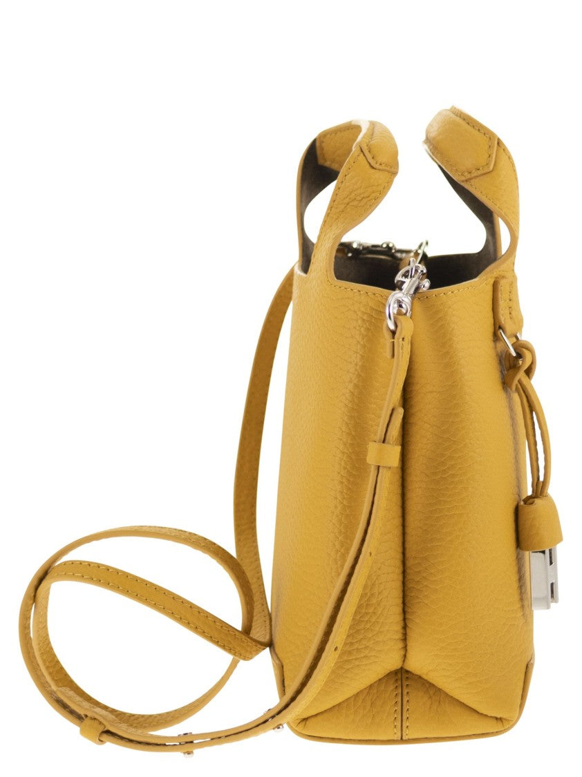 Hogan Mini Handbag Crafted From Hammered Leather