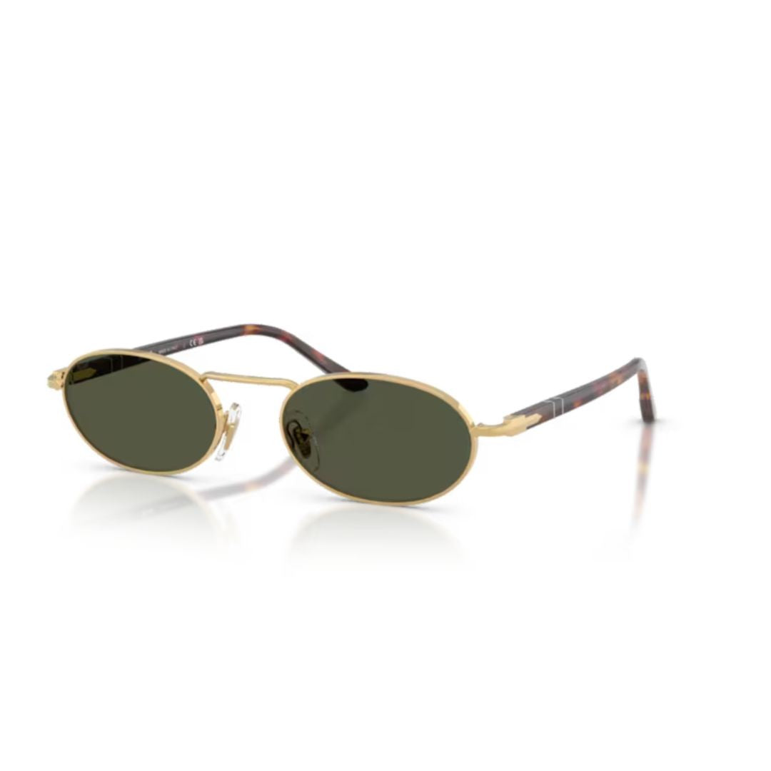 Persol 0Po1023s Oval Frame Sunglasses With Gold Metal