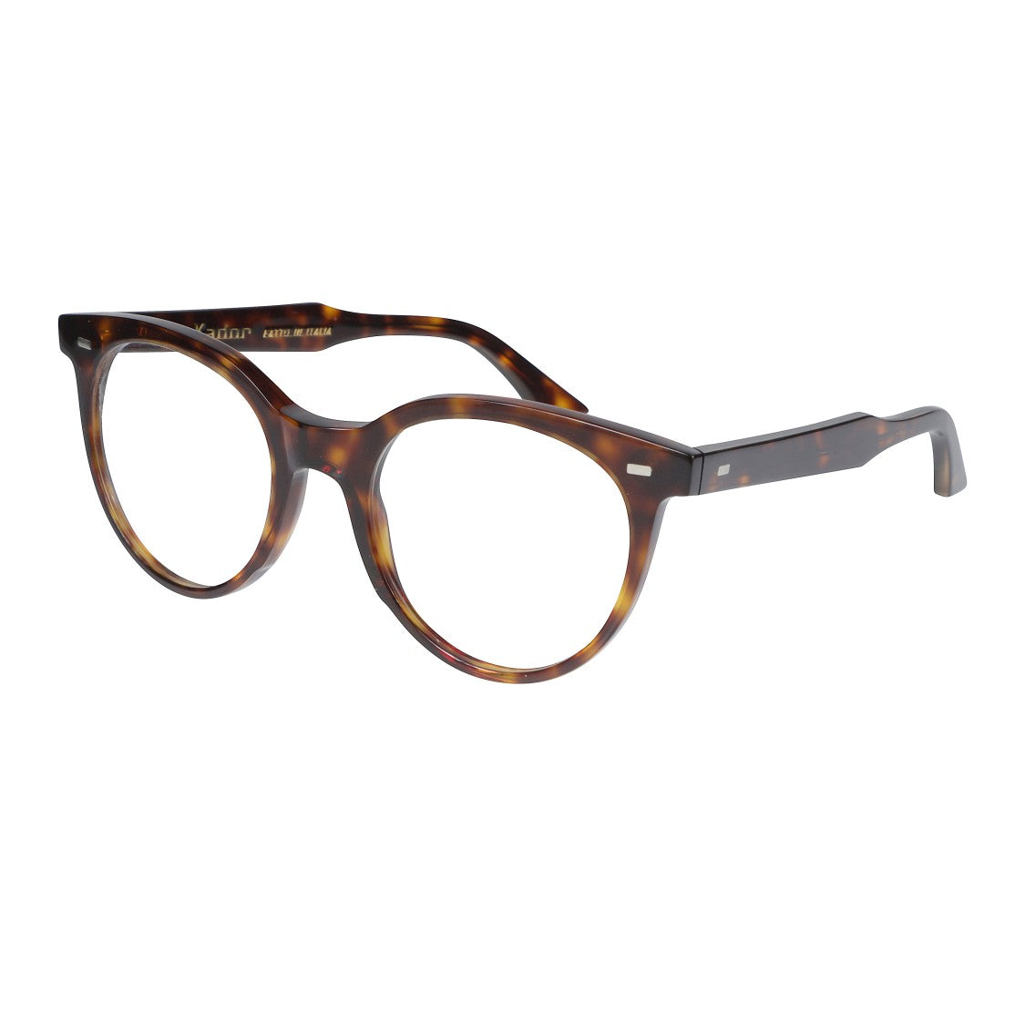 Kador Cynda Classic Round Tortoiseshell Eyeglasses With Metallic Accents