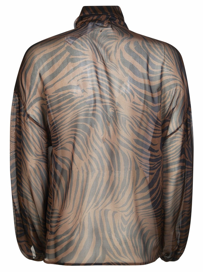 Max Mara Mst Ballata Zebra Print Blouse