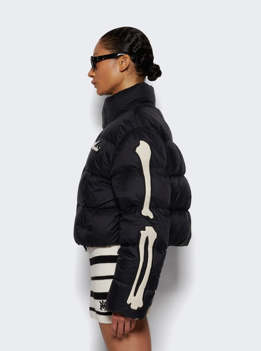 Amiri Bones Cropped Down Jacket Black