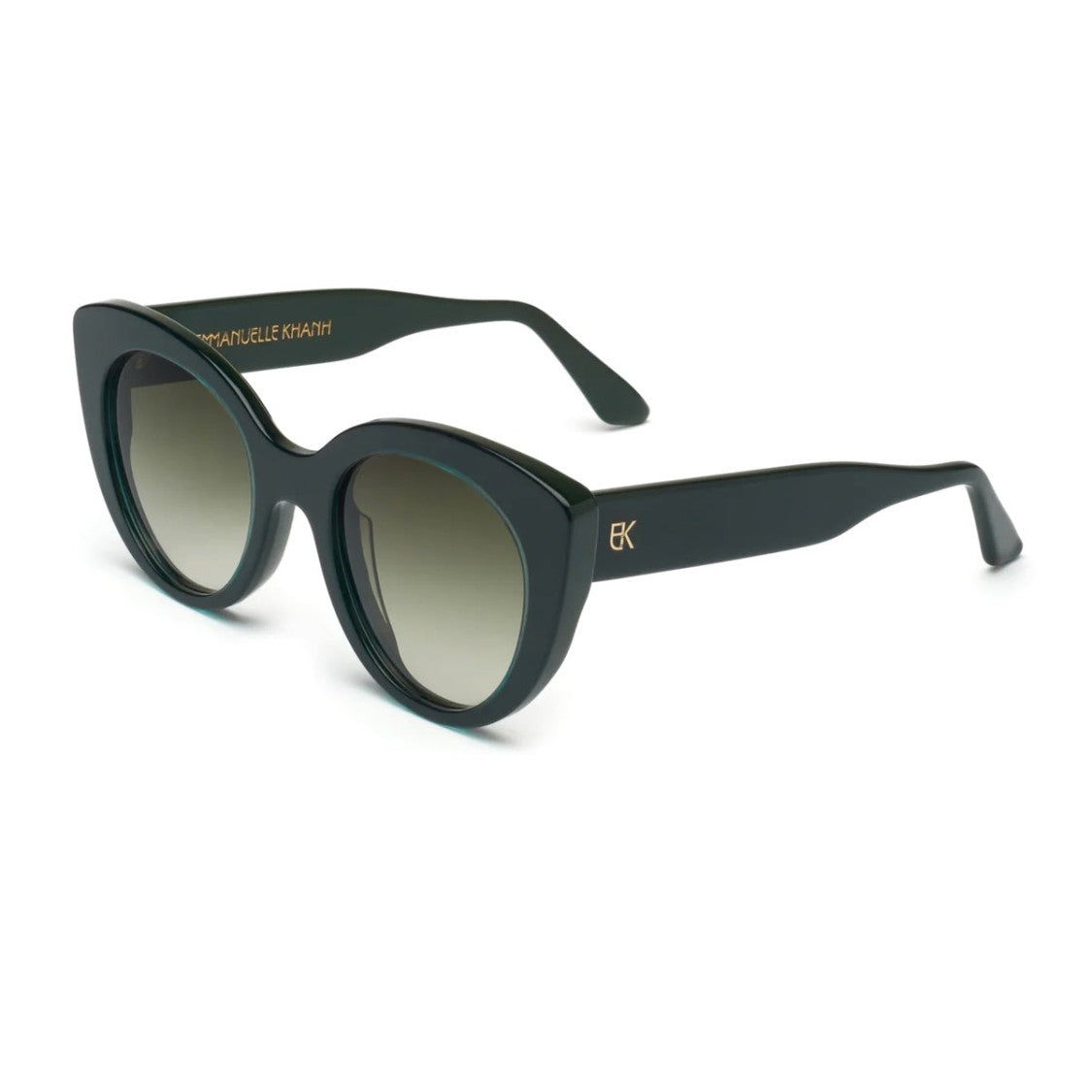 Emmanuelle Khanh Green Portia Cat-Eye Sunglasses