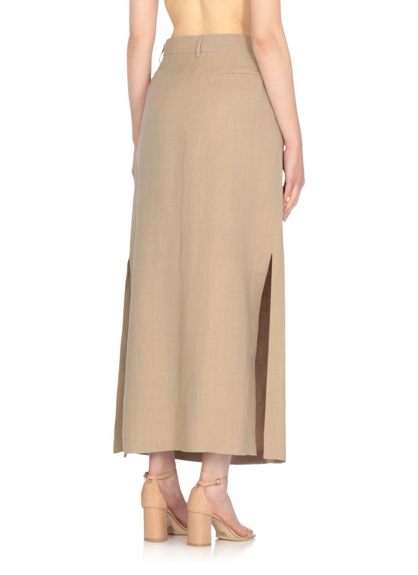 Antonelli Beige Viscose Skirt