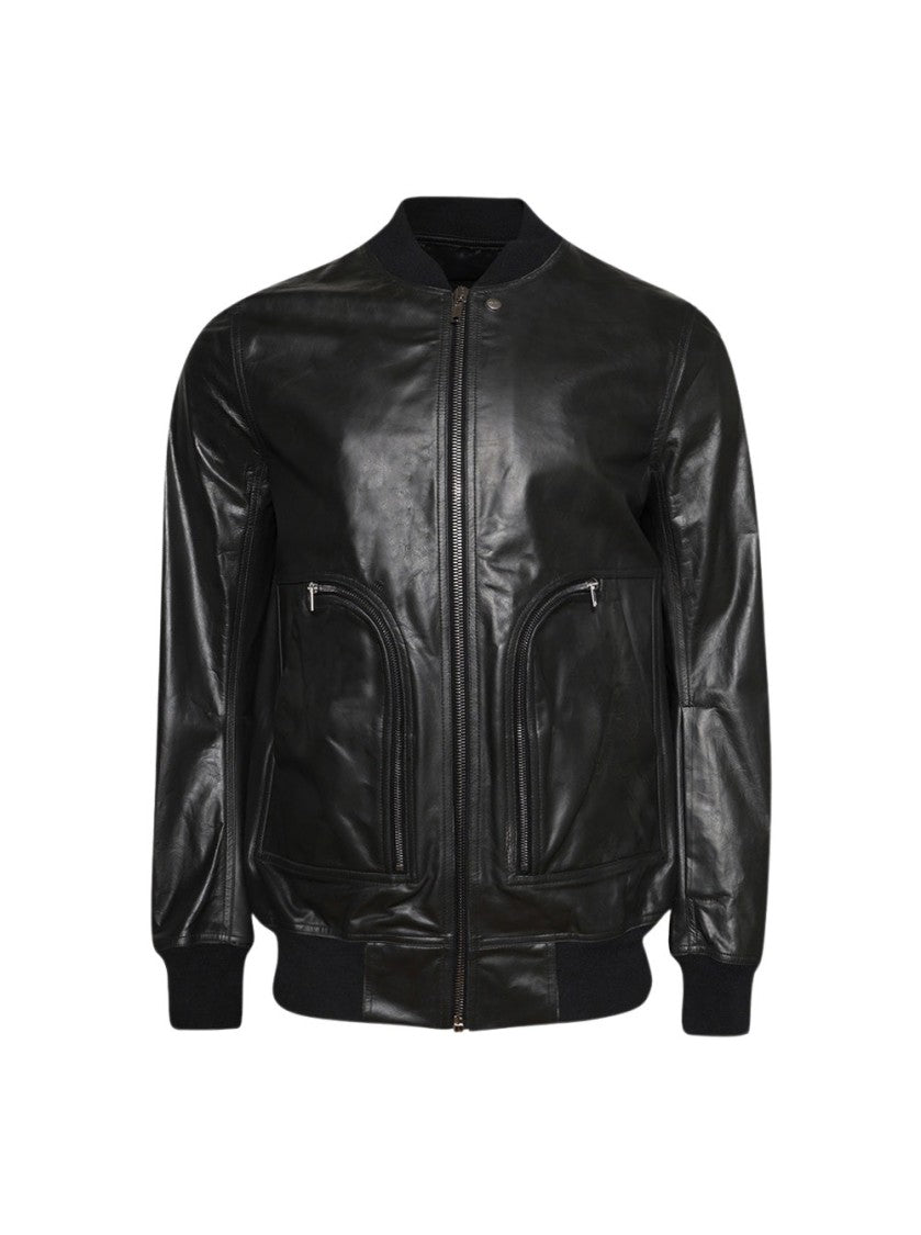 Rick Owens Bauhaus Flight Bomber Jacket Black