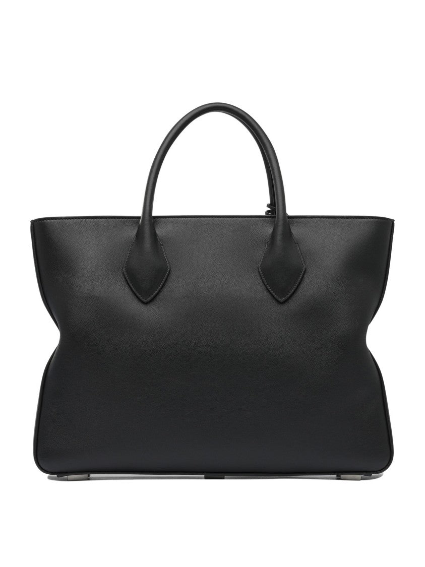Ferragamo Structured Black Shoulder Bag