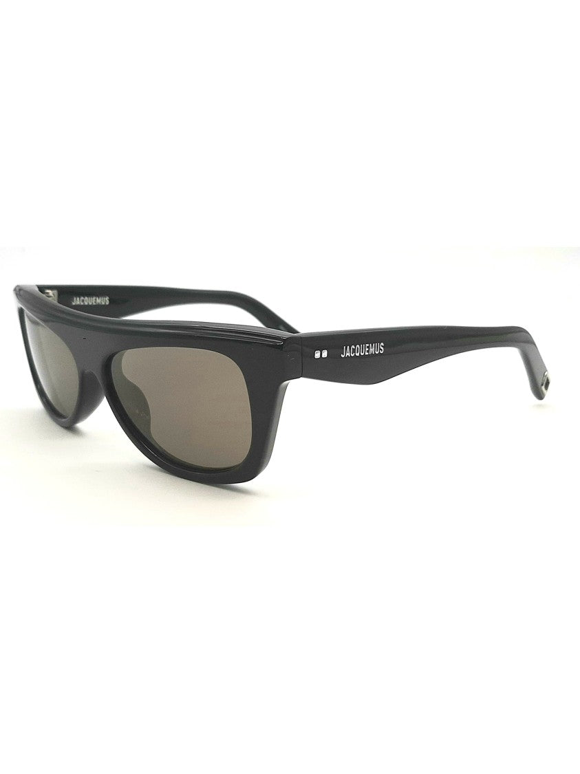 Jacquemus Black Pina Contemporary Black Acetate Sunglasses