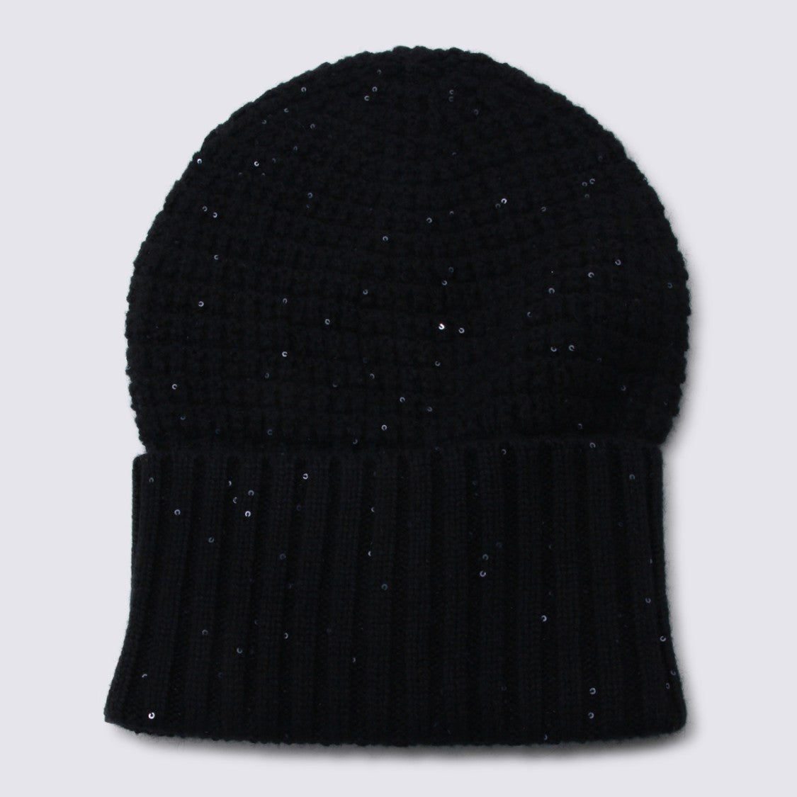 Fabiana Filippi Knit Black Wool Beanie