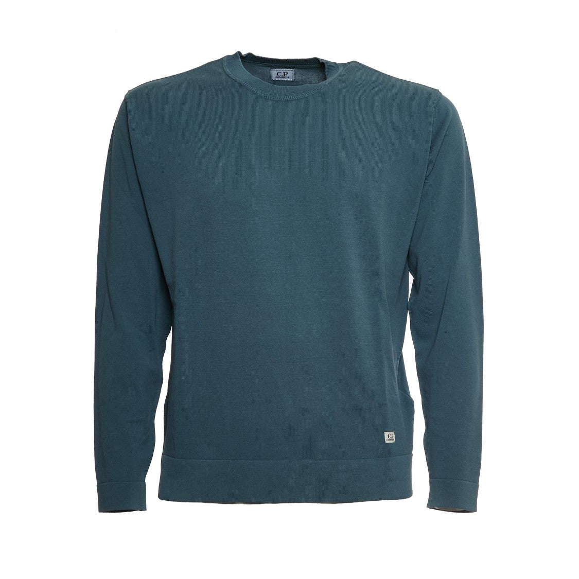 C.P. Company Cotton Crepe Crewneck With Ribbed Cuffs